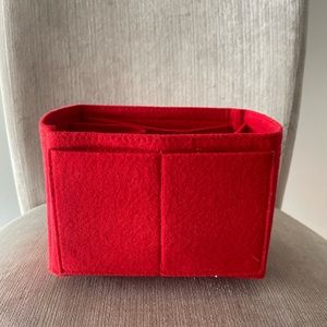 Perspcubi Hermes Picotin Lock 18 thick felt bag handbag insert red